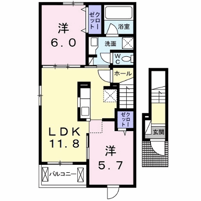 レスポワール 201【管理NO：1-023003302-02010】 ★家具家電は申し込み後に搬入します★ ★2026年09月中旬入居可能★の外観画像