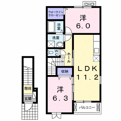 エアリエルＫ 203【管理NO：1-017926101-02030】 ★家具家電は申し込み後に搬入します★の外観画像