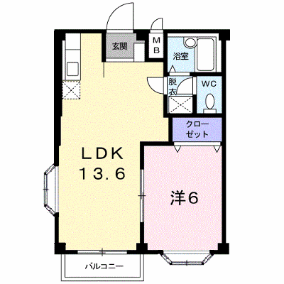 エルディムおおすみＡ 206【管理NO：1-002115101-02050】 ★家具家電は申し込み後に搬入します★の外観画像