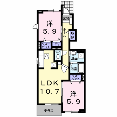 エーデル・ハイム西都台 105【管理NO：1-015459901-01040】 ★家具家電は申し込み後に搬入します★ ★2026年09月中旬入居可能★の外観画像
