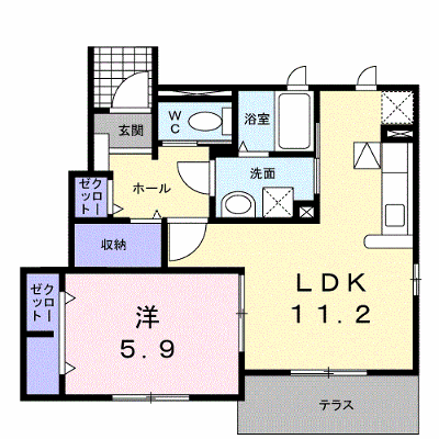 ヴェルジュ・Ｋ 101【管理NO：1-015076201-01010】 ★家具家電は申し込み後に搬入します★ ★2026年10月上旬入居可能★の外観画像