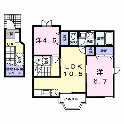 サンハイム 201【管理NO：1-010147601-02010】 ★家具家電は申し込み後に搬入します★ ★2026年10月中旬入居可能★の外観画像