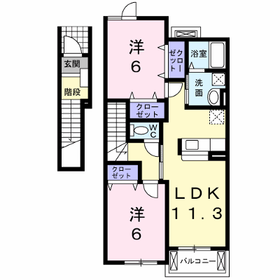 ユーベル　Ａ 201【管理NO：1-013238601-02010】 ★家具家電は申し込み後に搬入します★の外観画像