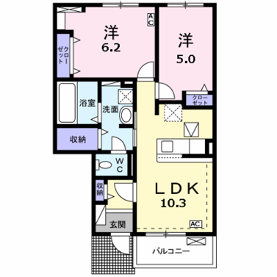 プリートンＢ 102【管理NO：1-024612902-01020】 ★家具家電は申し込み後に搬入します★ ★2026年10月中旬入居可能★の外観画像