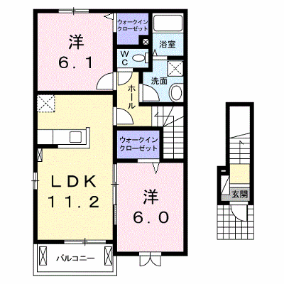 リ　ミエル 201【管理NO：1-021130301-02010】 ★家具家電は申し込み後に搬入します★ ★2026年11月中旬入居可能★の外観画像