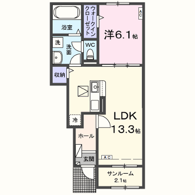 ソランジュ 103【管理NO：1-028661601-01030】 ★家具家電は申し込み後に搬入します★ ★2027年01月下旬入居可能★の外観画像
