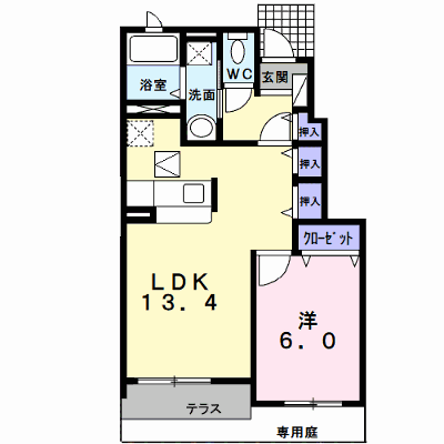 ボニートカーサＡ 103【管理NO：1-018179601-01030】 ★家具家電は申し込み後に搬入します★ ★2026年09月下旬入居可能★の外観画像