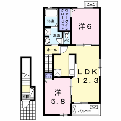 クラリス 203【管理NO：1-021373001-02030】 ★家具家電は申し込み後に搬入します★ ★2026年10月下旬入居可能★の外観画像