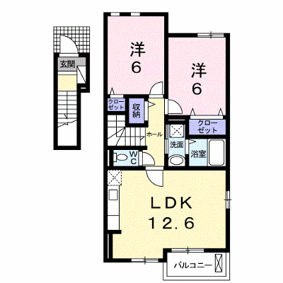 レクイアーレ７２　Ｂ 201【管理NO：1-018144702-02010】 ★家具家電は申し込み後に搬入します★ ★2026年10月中旬入居可能★の外観画像