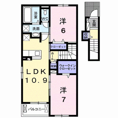 ウエスト　Ｂ 203【管理NO：1-024973702-02030】 ★家具家電は申し込み後に搬入します★ ★2026年08月中旬入居可能★の外観画像