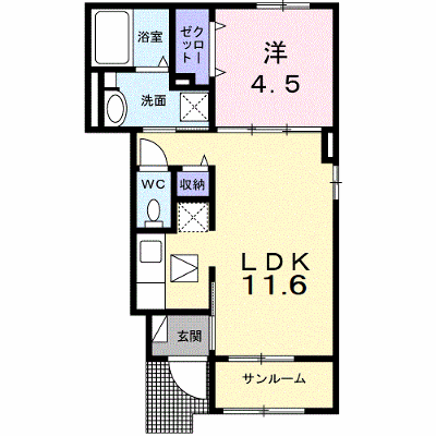 エヴァ　グリーン　ヴィラⅠ 103【管理NO：1-027704801-01030】 ★家具家電は申し込み後に搬入します★の外観画像