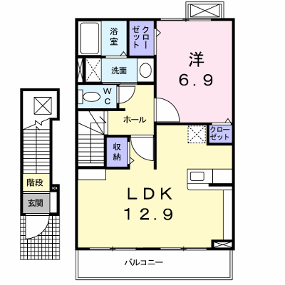 エクセルシオール水走 203【管理NO：1-016673201-02030】 ★家具家電は申し込み後に搬入します★ ★2026年10月上旬入居可能★の外観画像