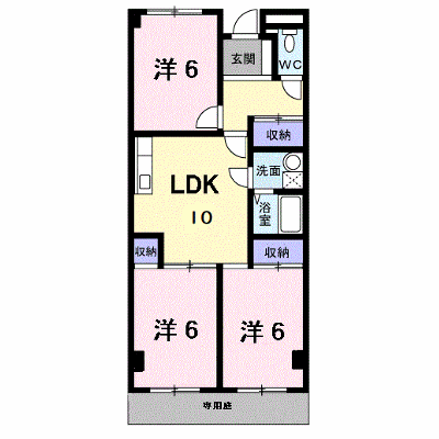 グリーンハイツ芝Ⅰ 105【管理NO：1-002943801-01040】 ★家具家電は申し込み後に搬入します★ ★2026年09月上旬入居可能★の外観画像