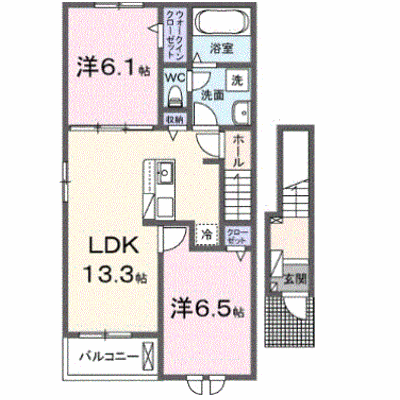 グランシャリオ２ 201【管理NO：1-028366702-02010】 ★家具家電は申し込み後に搬入します★ ★2027年01月下旬入居可能★の外観画像
