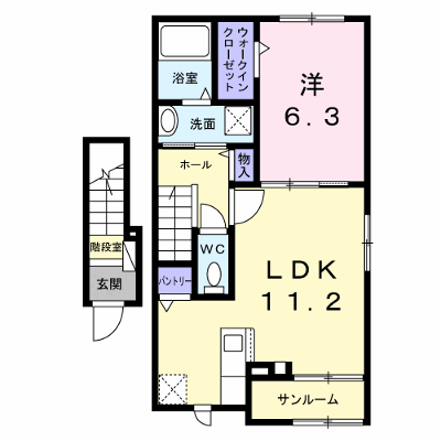 グレイス　八万 205【管理NO：1-027715801-02040】 ★家具家電は申し込み後に搬入します★ ★2027年01月下旬入居可能★の外観画像