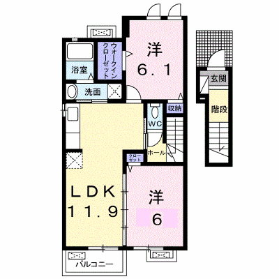 ルラーシュⅡ 203【管理NO：1-019313002-02030】 ★家具家電は申し込み後に搬入します★ ★2026年09月下旬入居可能★の外観画像