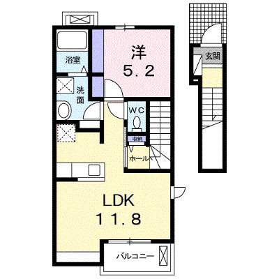 ドゥース　レシ　Ｂ 201【管理NO：1-021293202-02010】 ★家具家電は申し込み後に搬入します★ ★2026年09月中旬入居可能★の外観画像