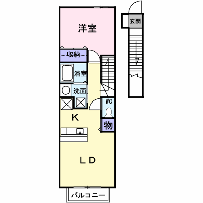 ボカージュＣ 203【管理NO：1-014046803-02030】 ★家具家電は申し込み後に搬入します★の外観画像