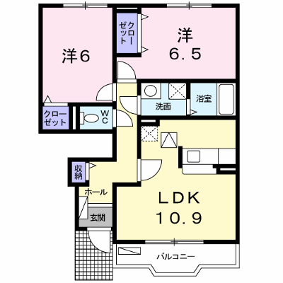 フィオーレＣ 102【管理NO：1-016906601-01020】 ★家具家電は申し込み後に搬入します★の外観画像