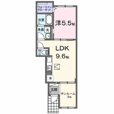 エアリー 102【管理NO：1-027693301-01020】 ★家具家電は申し込み後に搬入します★ ★2026年10月中旬入居可能★の外観画像