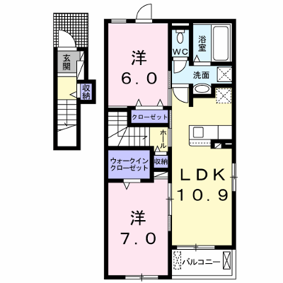 イリス　Ａ 201【管理NO：1-025326301-02010】 ★家具家電は申し込み後に搬入します★ ★2026年09月上旬入居可能★の外観画像