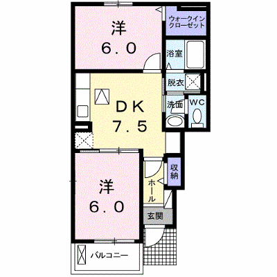 グランコリーヌ　Ⅰ 102【管理NO：1-019938501-01020】 ★家具家電は申し込み後に搬入します★ ★2026年10月上旬入居可能★の外観画像
