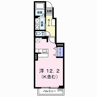 ロブソワール　Ｂ 102【管理NO：1-014969802-01020】 ★家具家電は申し込み後に搬入します★ ★2026年09月中旬入居可能★の外観画像