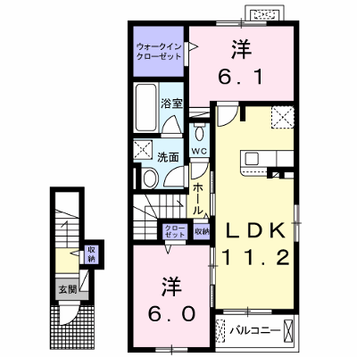 ベル・ブリーズⅠ 202【管理NO：1-025062601-02020】 ★家具家電は申し込み後に搬入します★ ★2026年10月中旬入居可能★の外観画像
