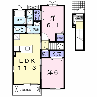 ラフレ－ズＭ　Ⅱ 204【管理NO：1-024417302-02040】 ★家具家電は申し込み後に搬入します★ ★2026年09月下旬入居可能★の外観画像
