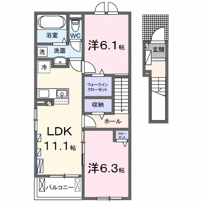サニーレジデンス松尾　七番館 203【管理NO：1-028871701-02030】 ★家具家電は申し込み後に搬入します★ ★2027年01月下旬入居可能★の外観画像