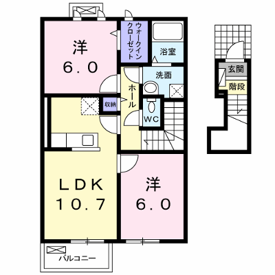 ライジングサン 202【管理NO：1-019870601-02020】 ★家具家電は申し込み後に搬入します★ ★2026年09月下旬入居可能★の外観画像
