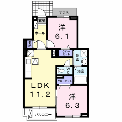 エンジョイ　Ｂ 102【管理NO：1-018473302-01020】 ★家具家電は申し込み後に搬入します★ ★2026年10月上旬入居可能★の外観画像