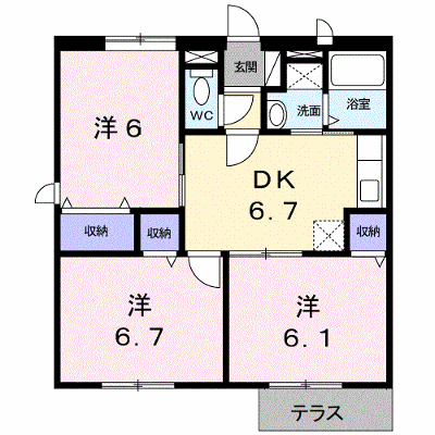 ラ・サンパテイＭ－Ｂ 103【管理NO：1-006267102-01030】 ★家具家電は申し込み後に搬入します★ ★2026年09月中旬入居可能★の外観画像