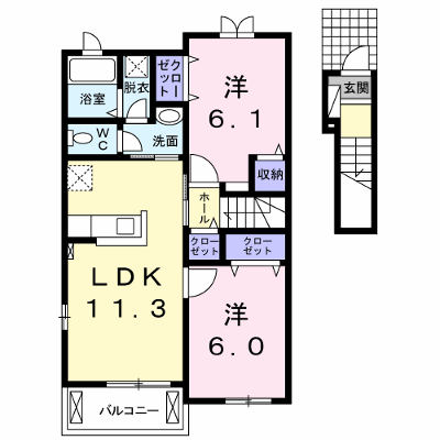 カーク　Ａ棟 204【管理NO：1-018510301-02040】 ★家具家電は申し込み後に搬入します★ ★2026年10月中旬入居可能★の外観画像