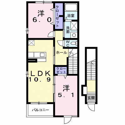 レインボーハウスⅥ 201【管理NO：1-014609202-02010】 ★家具家電は申し込み後に搬入します★ ★2026年08月下旬入居可能★の外観画像