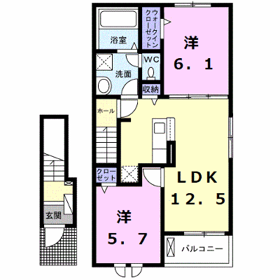 ペイサージュＮＫⅡ 205【管理NO：1-027544702-02040】 ★家具家電は申し込み後に搬入します★ ★2026年09月中旬入居可能★の外観画像