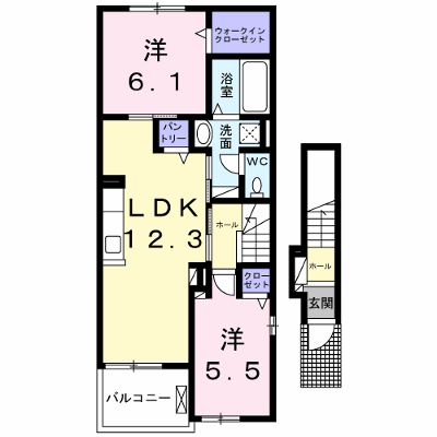 カーサ・ラッフィナート 203【管理NO：1-028812501-02030】 ★家具家電は申し込み後に搬入します★ ★2026年11月上旬入居可能★の外観画像