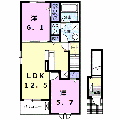 メゾン　ド　シャン 201【管理NO：1-026733101-02010】 ★家具家電は申し込み後に搬入します★ ★2026年11月中旬入居可能★の外観画像