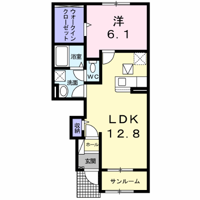 モデルノ 102【管理NO：1-025845801-01020】 ★家具家電は申し込み後に搬入します★ ★2026年09月中旬入居可能★の外観画像