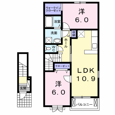 エアリーガーデン 206【管理NO：1-020379201-02050】 ★家具家電は申し込み後に搬入します★ ★2026年08月下旬入居可能★の外観画像