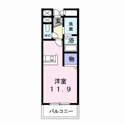 アンソレイエ 207【管理NO：1-013641001-02060】 ★家具家電は申し込み後に搬入します★ ★2026年08月下旬入居可能★の外観画像