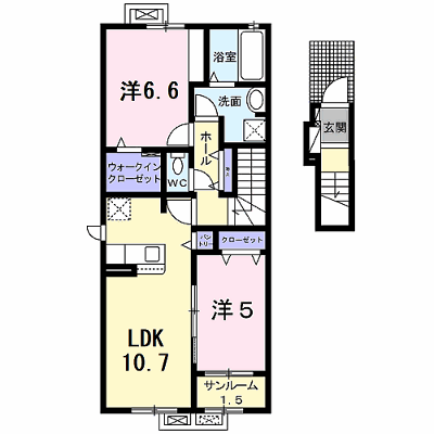クラール 204【管理NO：1-026099601-02040】 ★家具家電は申し込み後に搬入します★ ★2026年08月中旬入居可能★の外観画像