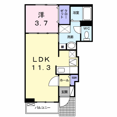 プラシードⅢ 102【管理NO：1-015410401-01020】 ★家具家電は申し込み後に搬入します★ ★2026年09月下旬入居可能★の外観画像