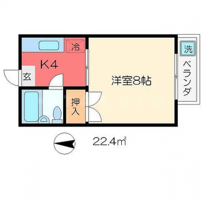 【京都市上京区/神宮丸太町駅徒歩8分/無料Wi-Fi/南向き/2路線利用可/スーパー徒歩圏】丸北マンション プライムの物件写真6