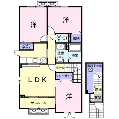 オリーブＧ 201【管理NO：1-014615907-02010】 ★家具家電は申し込み後に搬入します★ ★2026年09月中旬入居可能★の外観画像