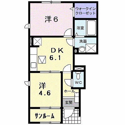 フェアリスⅠ 101【管理NO：1-015699301-01010】 ★家具家電は申し込み後に搬入します★ ★2026年08月下旬入居可能★の外観画像