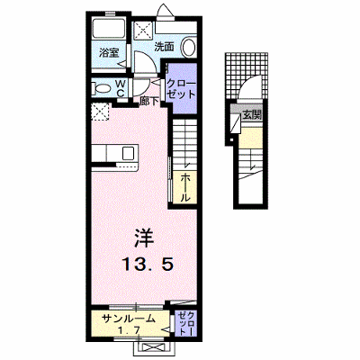 エア・グレイス 204【管理NO：1-027705601-02040】 ★家具家電は申し込み後に搬入します★ ★2026年09月中旬入居可能★の外観画像