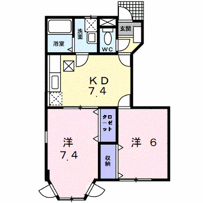 クレッシェンド 103【管理NO：1-011170801-01030】 ★家具家電は申し込み後に搬入します★ ★2026年09月下旬入居可能★の外観画像