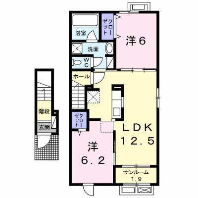 エムティハウスⅢ 204【管理NO：1-021291603-02040】 ★家具家電は申し込み後に搬入します★の外観画像