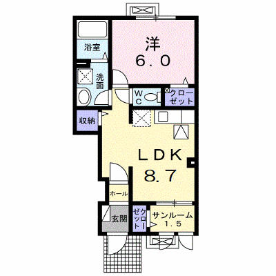 ヴィラノールＬ 103【管理NO：1-026894801-01030】 ★家具家電は申し込み後に搬入します★ ★2026年09月中旬入居可能★の外観画像